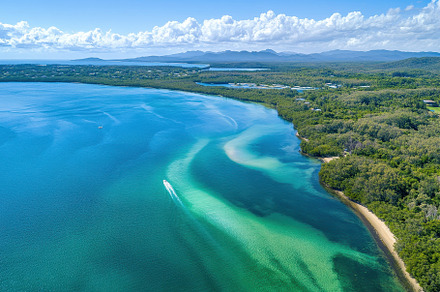 Stunning aerial view of Noosa Heads, a Photo by Iftikhar Alam
