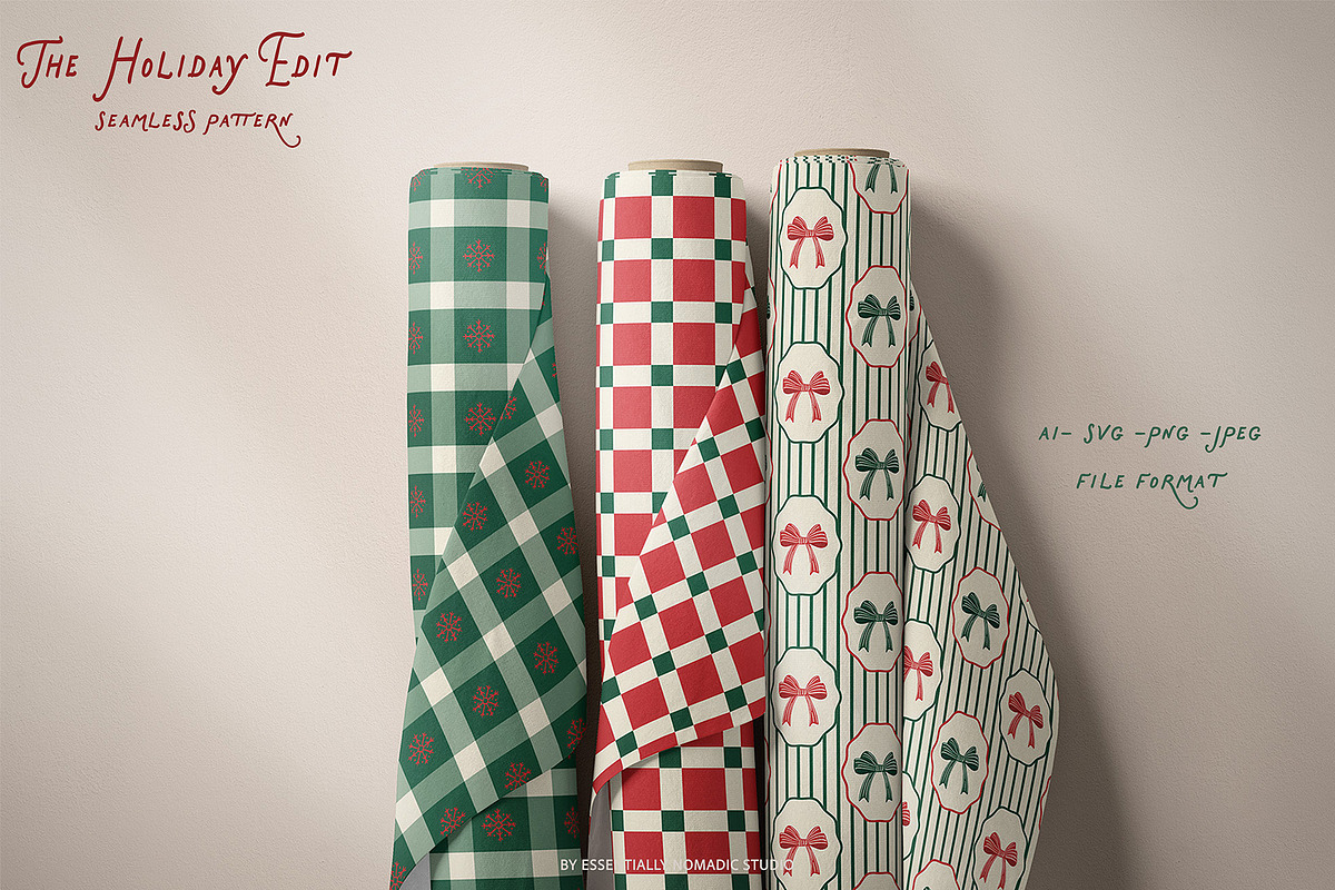 Christmas Seamless Patterns, a Pattern Graphic by Essentially Nomadic (Photo 2 of 9)