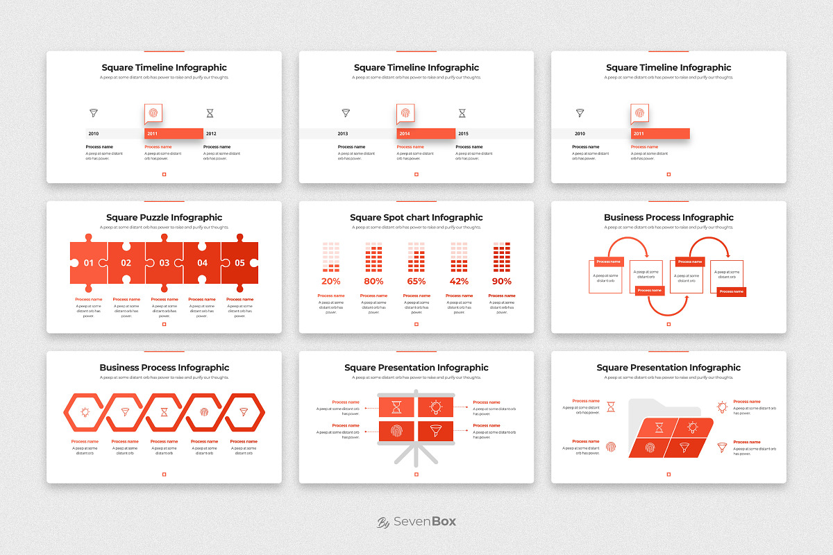 Square Keynote Infographics, a Presentation Template by ShapeSlide (Photo 7 of 17)