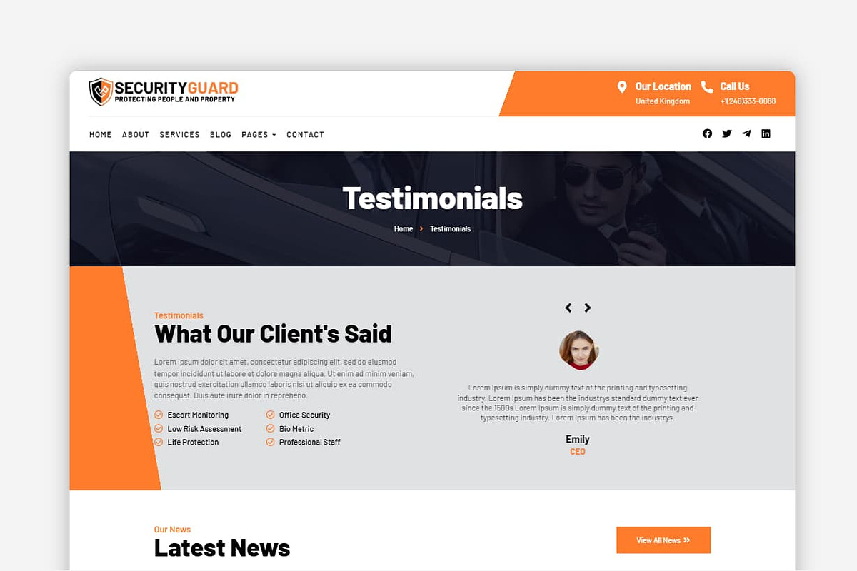 Security Guard WordPress Theme, a WordPress Template by Your Theme Shop (Photo 6 of 9)