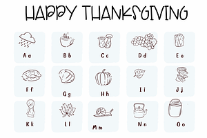 Happy Thanksgiving Symbols Fonts