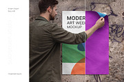 Urban Glued Poster Mockup Set, an Advertising Mockup by Country4k (Thumbnail 3 of 6)
