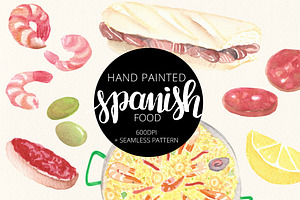 Spanish Food Set - Watercolor