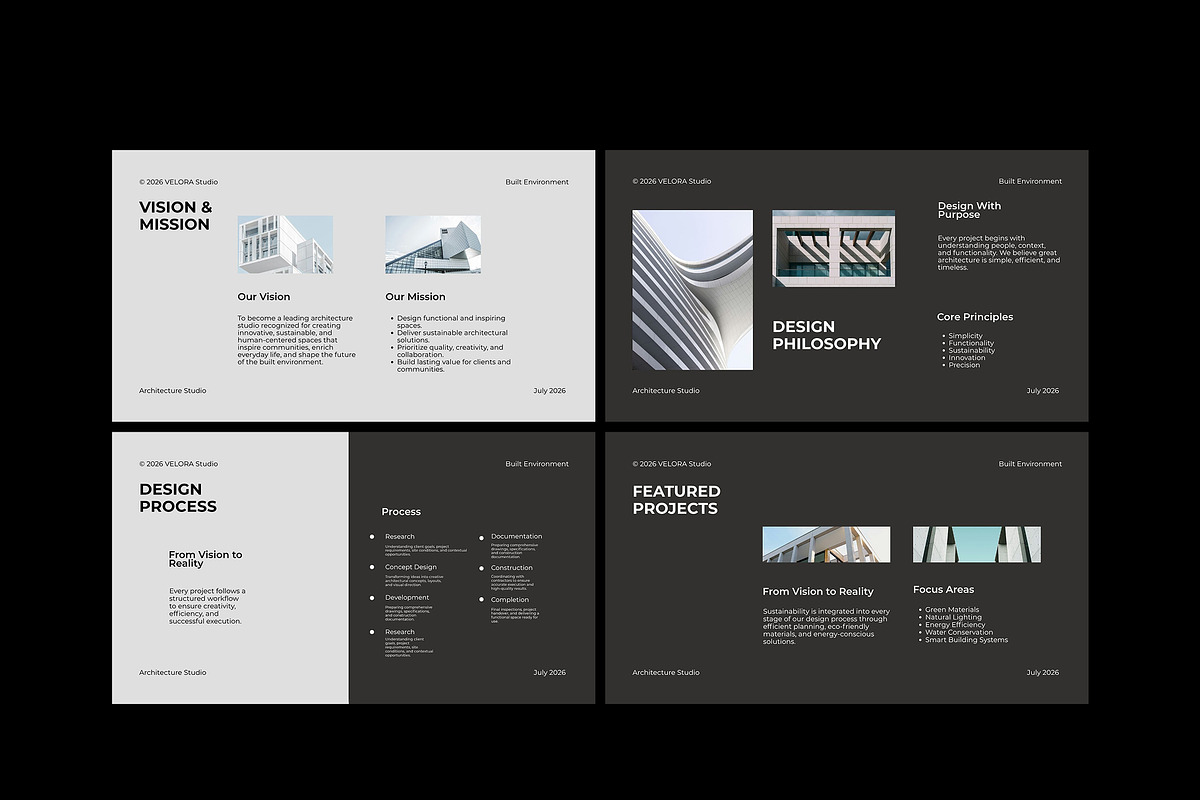Modern Architecture Canva Template, a Presentation Template by adoestudio (Photo 6 of 9)