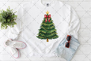 Coquette Christmas Tree Glitter Png, an Illustration by Craft Nest (Thumbnail 5 of 6)