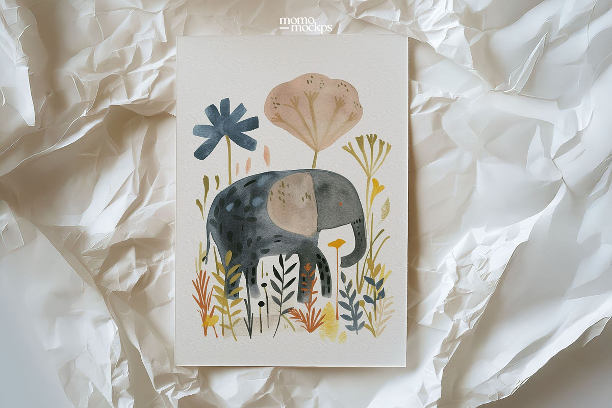 Paper Poster Card Mockup | PSD, a Household Mockup by momomockps (Photo 4 of 12)