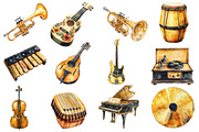 Musique Instrument Clipart, an Illustration by Designworld (Thumbnail 4 of 5)
