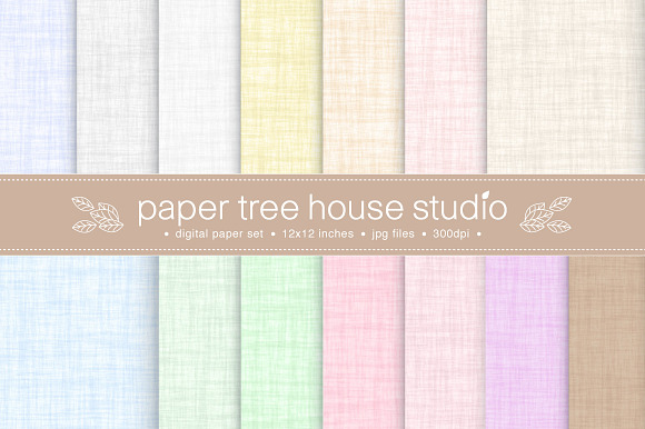 Natural Linen Backgrounds / Textures preview 6