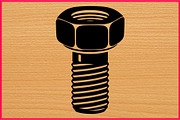 30 Bolt Screw Silhouette Vector Set, an Illustration by Gaye Art (Thumbnail 4 of 4)