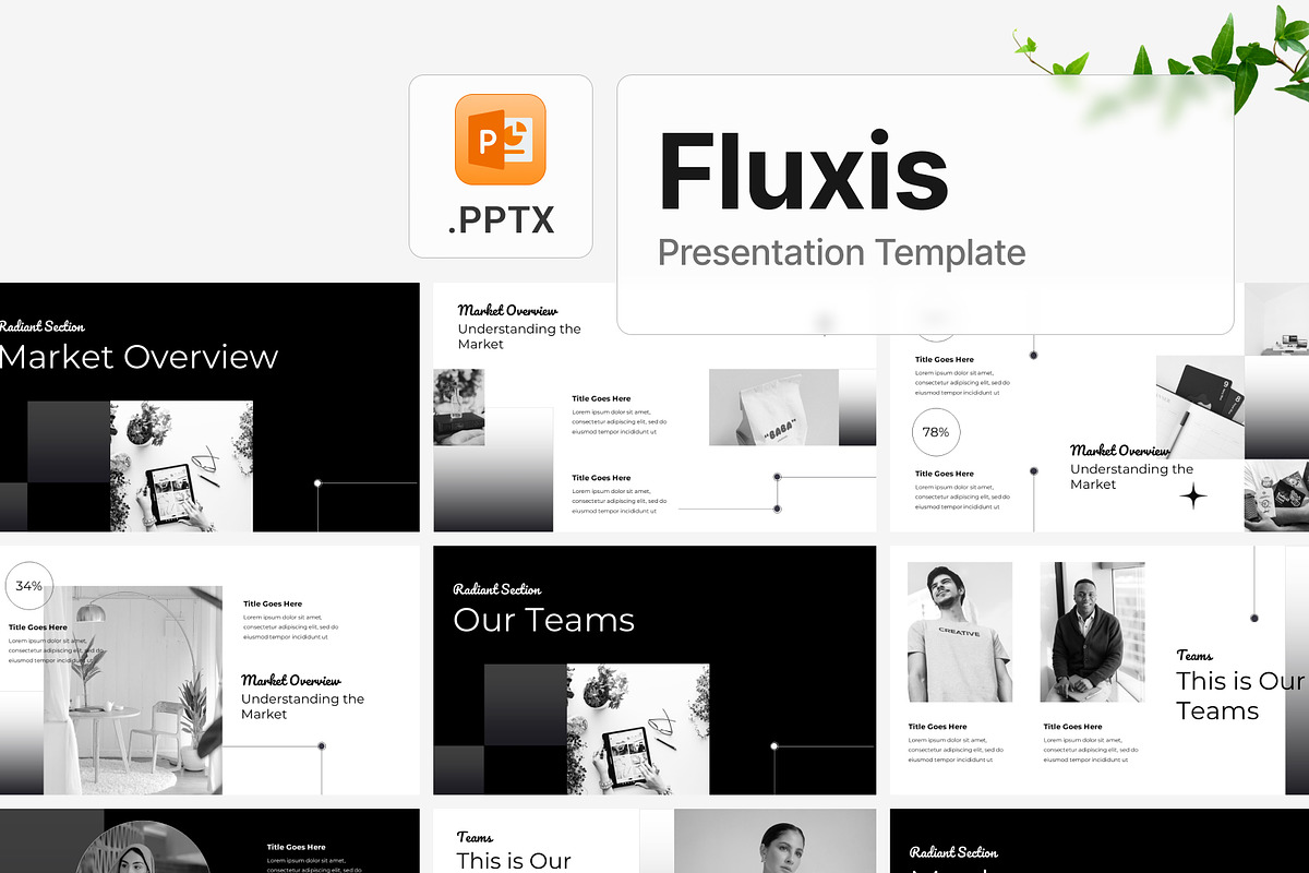 Black & White Minimalist Pitch Deck, a Presentation Template by Eklip Studio (Photo 6 of 6)