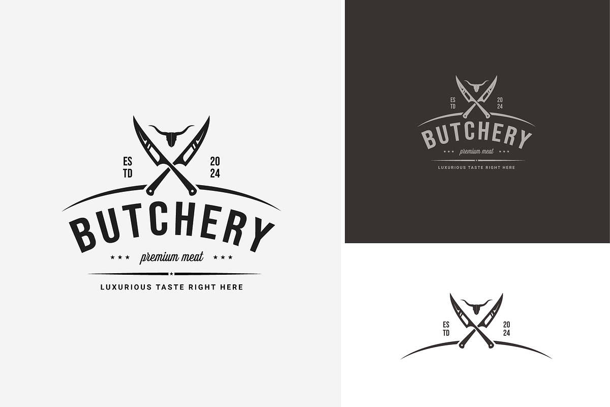 butchery logo icon design vintage, a Branding & Logo Template by Pyruos ID