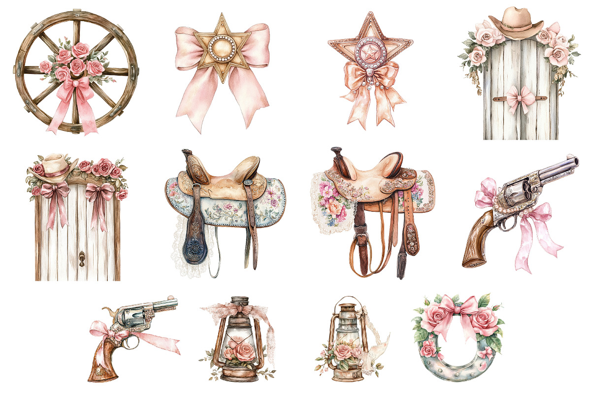 Western Coquette Clipart, an Illustration by Design Market (Photo 4 of 4)