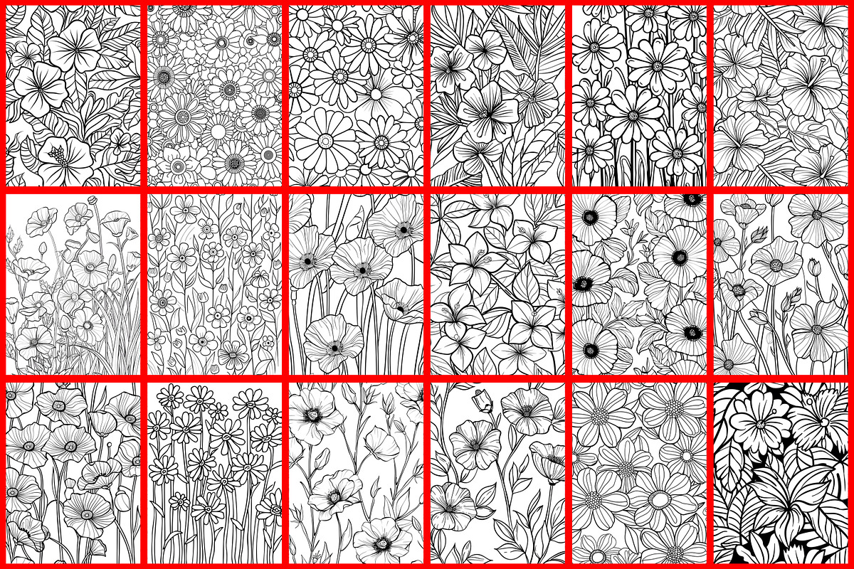Doodles Flower Coloring Page, a Graphic by Forhadx5 (Photo 7 of 10)