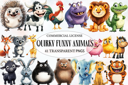 Quirky Funny Animals Sublimation, an Illustration by Designworld