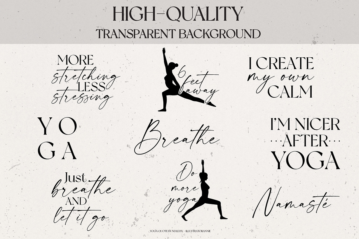 Yoga SVG Quote Bundle, an Object Graphic by IllustratorAnnie (Photo 5 of 5)