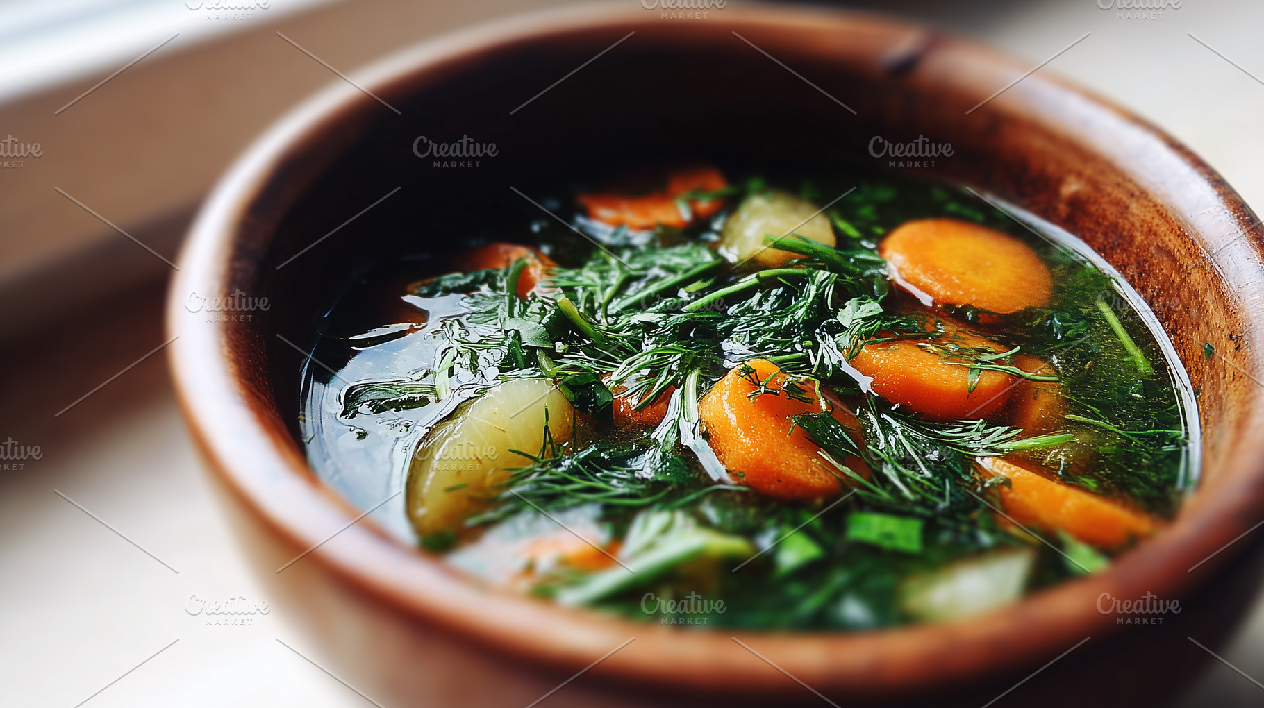 Fresh vegetable soup with carrots, a Food & Drink Photo by MistyDay