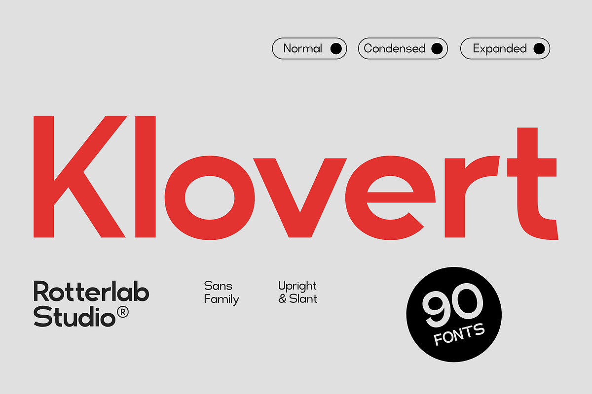 Klovert - 90 Styles Geometric Family, a Sans Serif Font by Rotterlab Studio (Photo 16 of 16)