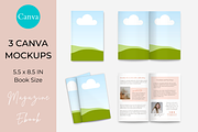 Magazine Book Mockups 5.5x8.5 Canva, a Books & Magazine Mockup by NoemieDesigns (Thumbnail 1 of 4)