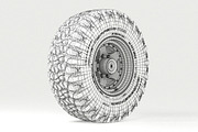 OFF ROAD WHEEL AND TIRE 3, a Cars & Vehicle 3D Model by NNAVAS 3D (Thumbnail 6 of 9)