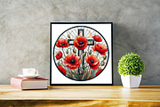Poppy & Cross Faux Stained Glass, an Illustration by SVGArt (Thumbnail 5 of 7)