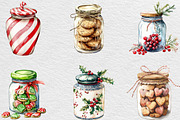 Christmas Cookie Jars Clipart, an Illustration by Black Bird Studio (Thumbnail 5 of 6)