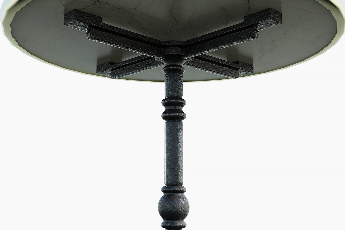 Round bistro table, a Furniture 3D Model by happy brush (Photo 8 of 12)