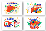 10 World Hepatitis Day Illustration, a Healthcare Illustration by denayunebgt (Thumbnail 2 of 4)