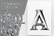 Silver Metal Alphabets Clipart, an Illustration by SindyPrintDesign (Thumbnail 2 of 3)