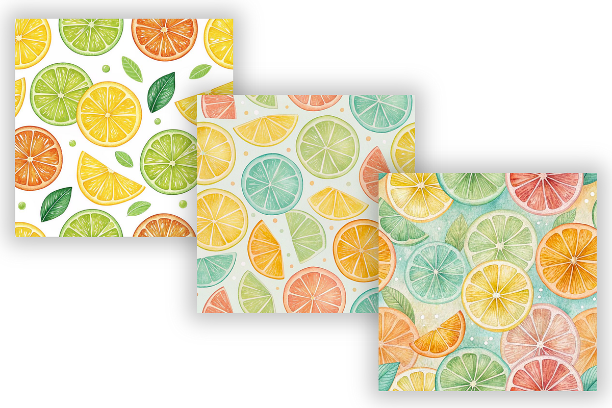 Citrus Sunshine Seamless Pattern, a Pattern Graphic by FloridPrintables (Photo 6 of 7)