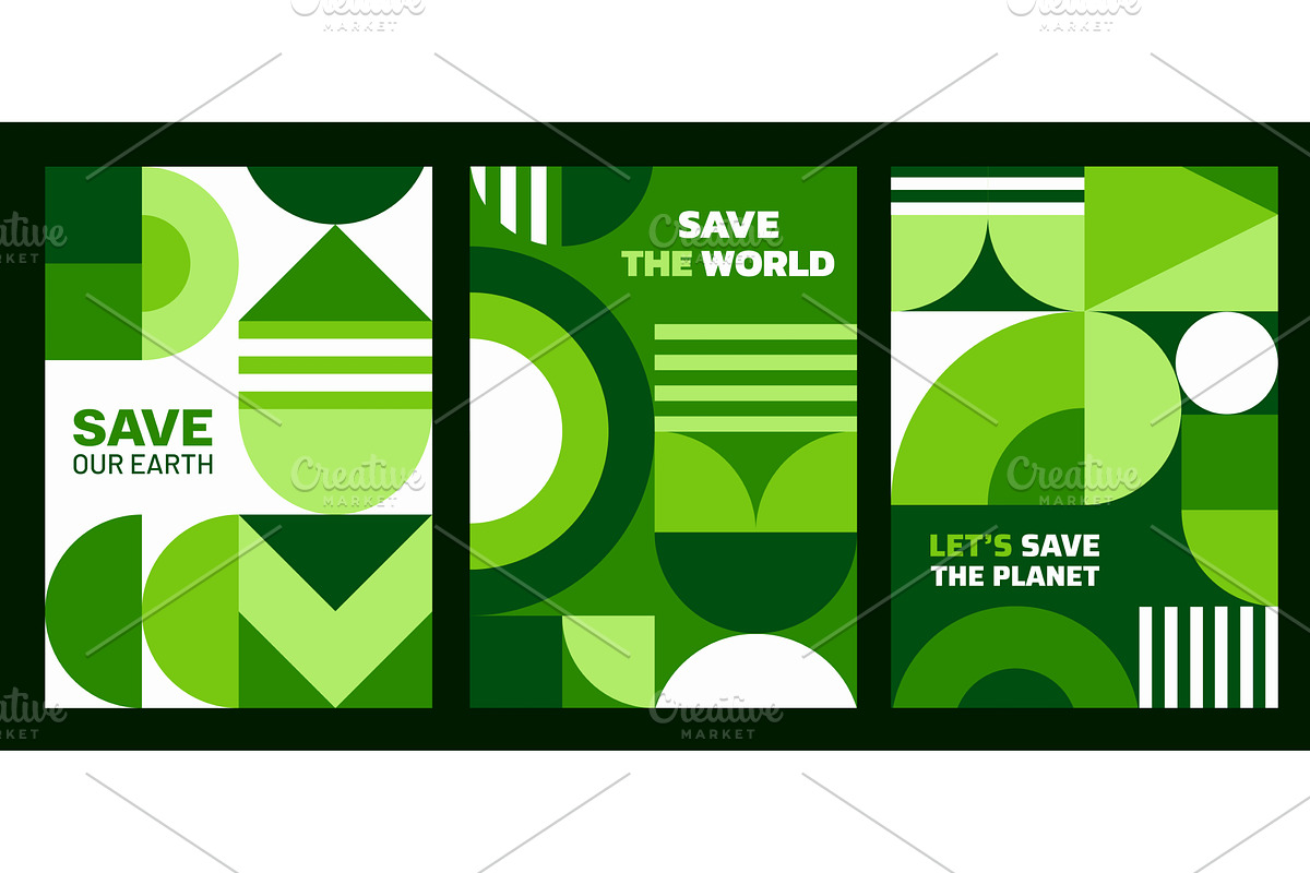 Save Planet posters abstract pattern, a Decorative Illustration by Vector Tradition
