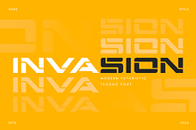 Invasion - Futuristic Techno Font