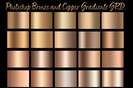 Photoshop copper and bronze gradient