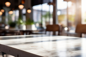 Blurry background with empty table, a Background Photo by Fascinadora