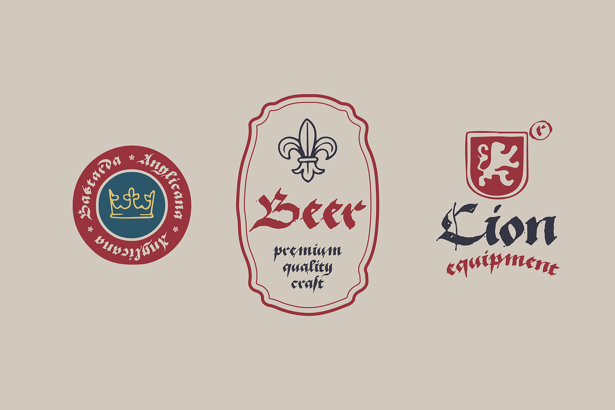 The Duchy Of Burgundy Bastarda, a Blackletter Font by kaer_shop (Photo 9 of 11)