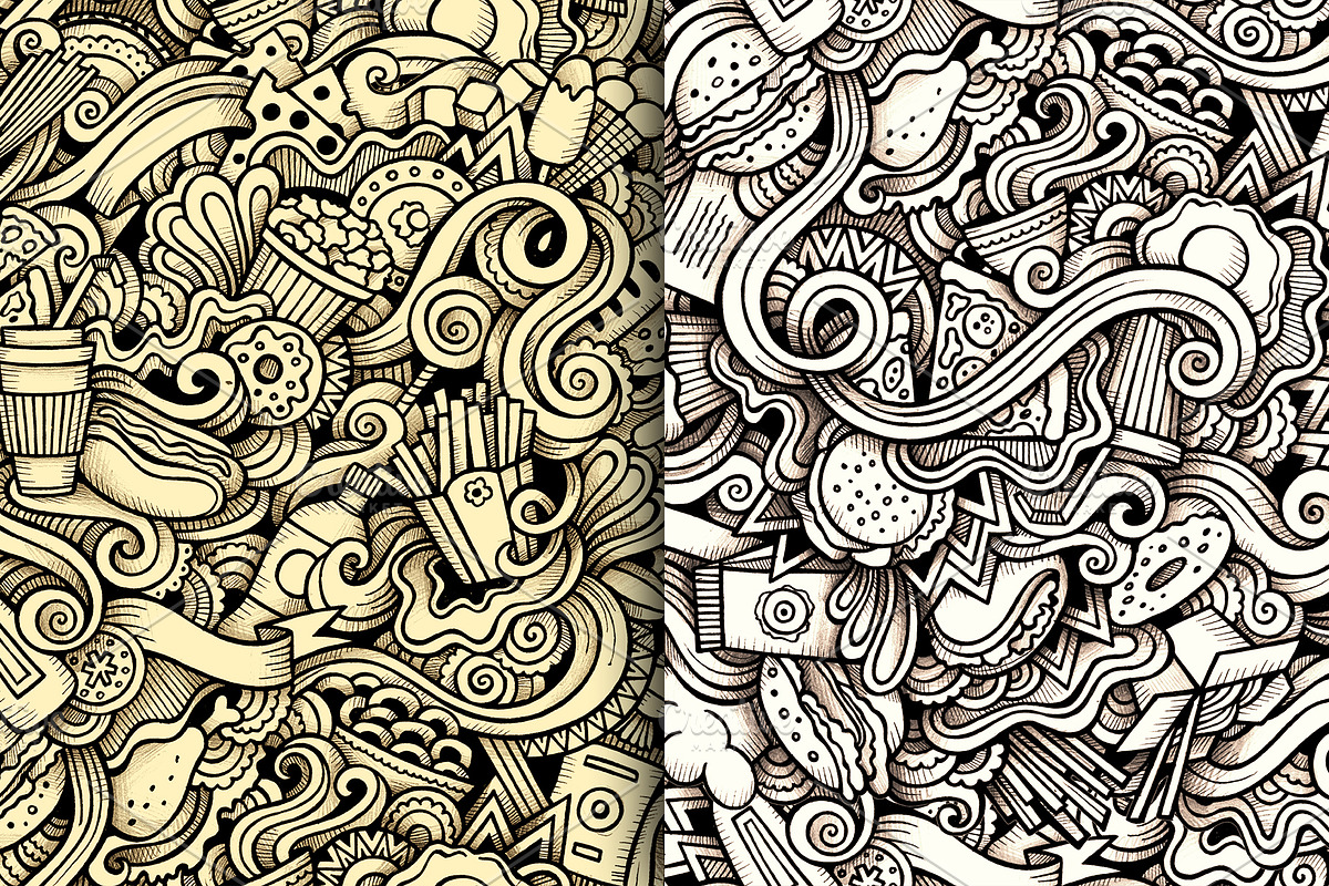 Fast Food Graphics Patterns, a Pattern Graphic by BALABOLKA (Photo 4 of 7)