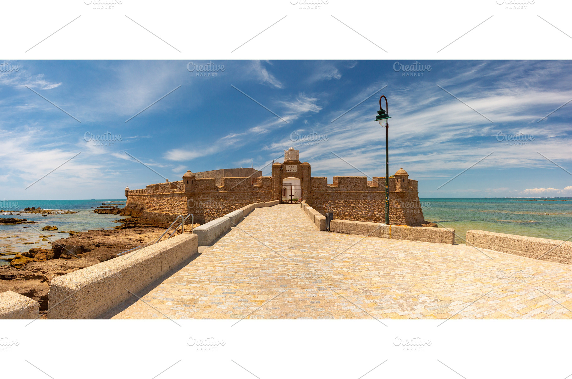 San Sebastian fortress entrance over, an Architecture Photo by kavalenkava