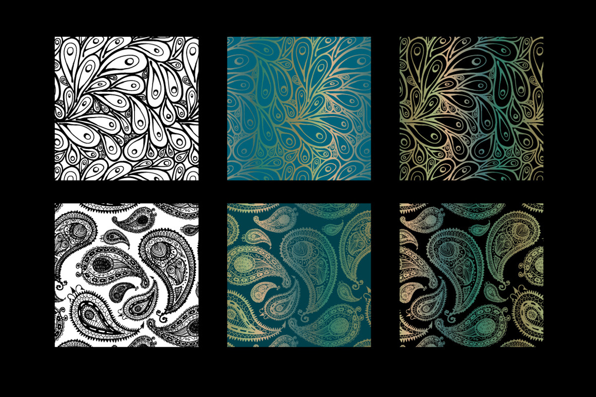 8 seamless paisley patterns, a Pattern Graphic by AnastasiaFears (Photo 2 of 5)