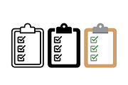 Checklist Clipboard Vector Icon Set, a Solid Icon by Artonix (Thumbnail 2 of 2)