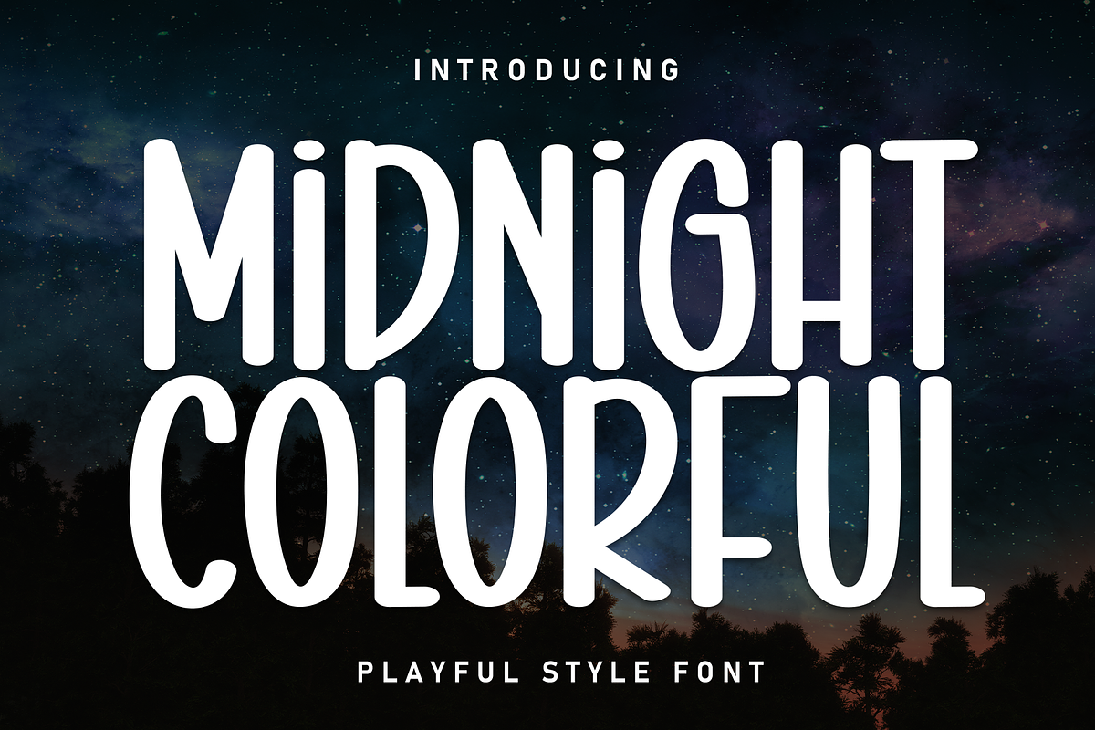 Midnight Colorful | Script Font, a Script Font by Scratchones (Photo 1 of 8)