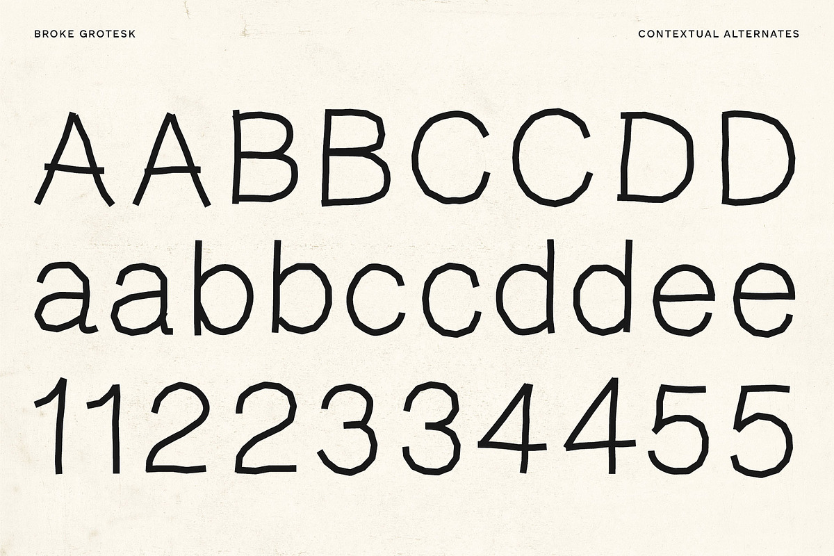 BROKE GROTESK Handmade Sans Serif, a Sans Serif Font by Lund Design Co. (Photo 9 of 10)