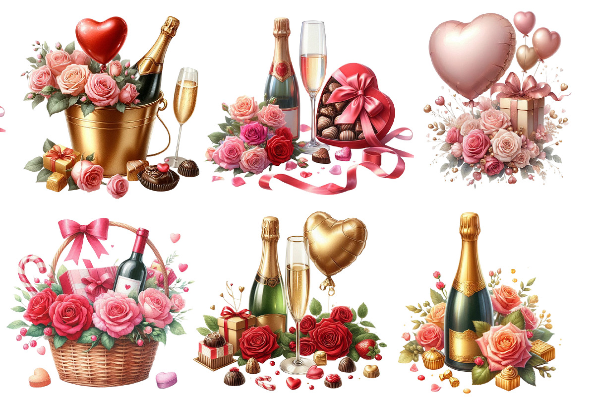 Valentine Champagne Candy Heart, an Illustration by Designworld (Photo 4 of 4)