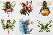 Fantasy Christmas Fairy Clipart, an Illustration by DreamCafeArt (Thumbnail 4 of 7)