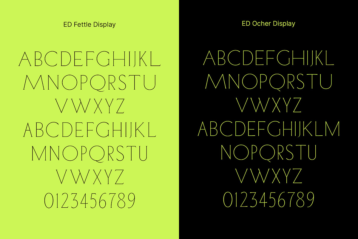 ED Fettle & Ocher Display | Font Duo, a Sans Serif Font by Emyself Design (Photo 2 of 12)