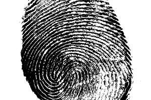 Thumb print featuring artistic, biometric, and blank