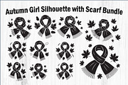 Autumn Girl Silhouette with Scarf Bu, an Illustration by Creativeshirt (Thumbnail 1 of 8)