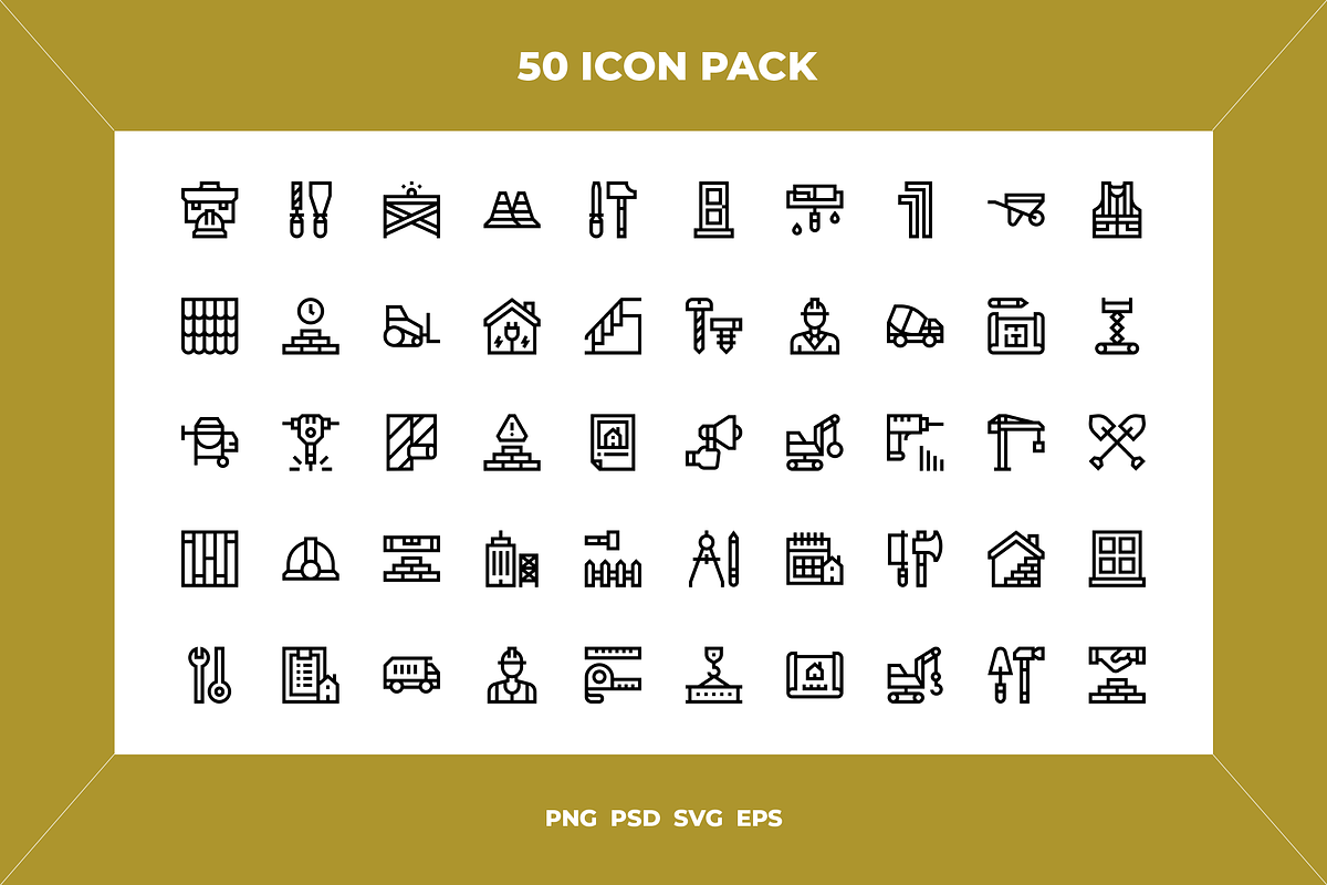 Construction icons, an Outline Icon by Wencory (Photo 1 of 2)