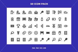 Racket sports icons, an Icon by Wencory