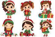 Christmas Girl Gift Box Clipart, an Illustration by DreamArtGraphic (Thumbnail 4 of 5)