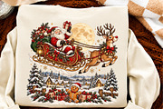 Christmas Santa Sleigh Over Snowy, a Seasonal Illustration by Craft Nest (Thumbnail 6 of 6)