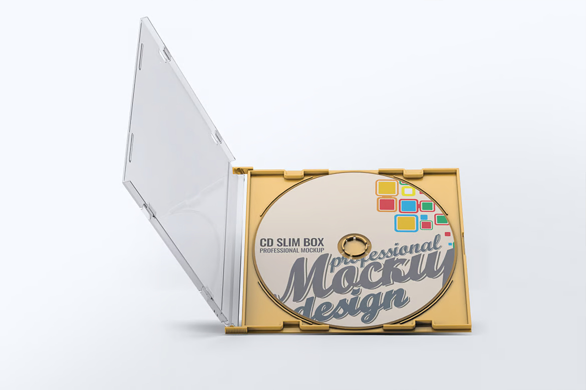 CD Slim Box Mock-Up, a Product Mockup by DesignRushMarket (Photo 2 of 7)